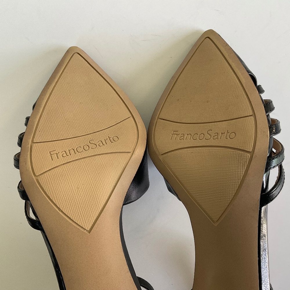 FRANCO SARTO Talana Pointed Toe Kitten Heel Pumps  Black Size 7.5 - Picture 7 of 10
